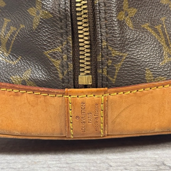 Louis Vuitton Alma Brown Canvas Monogram Leather Handbag - Picture 12 of 16